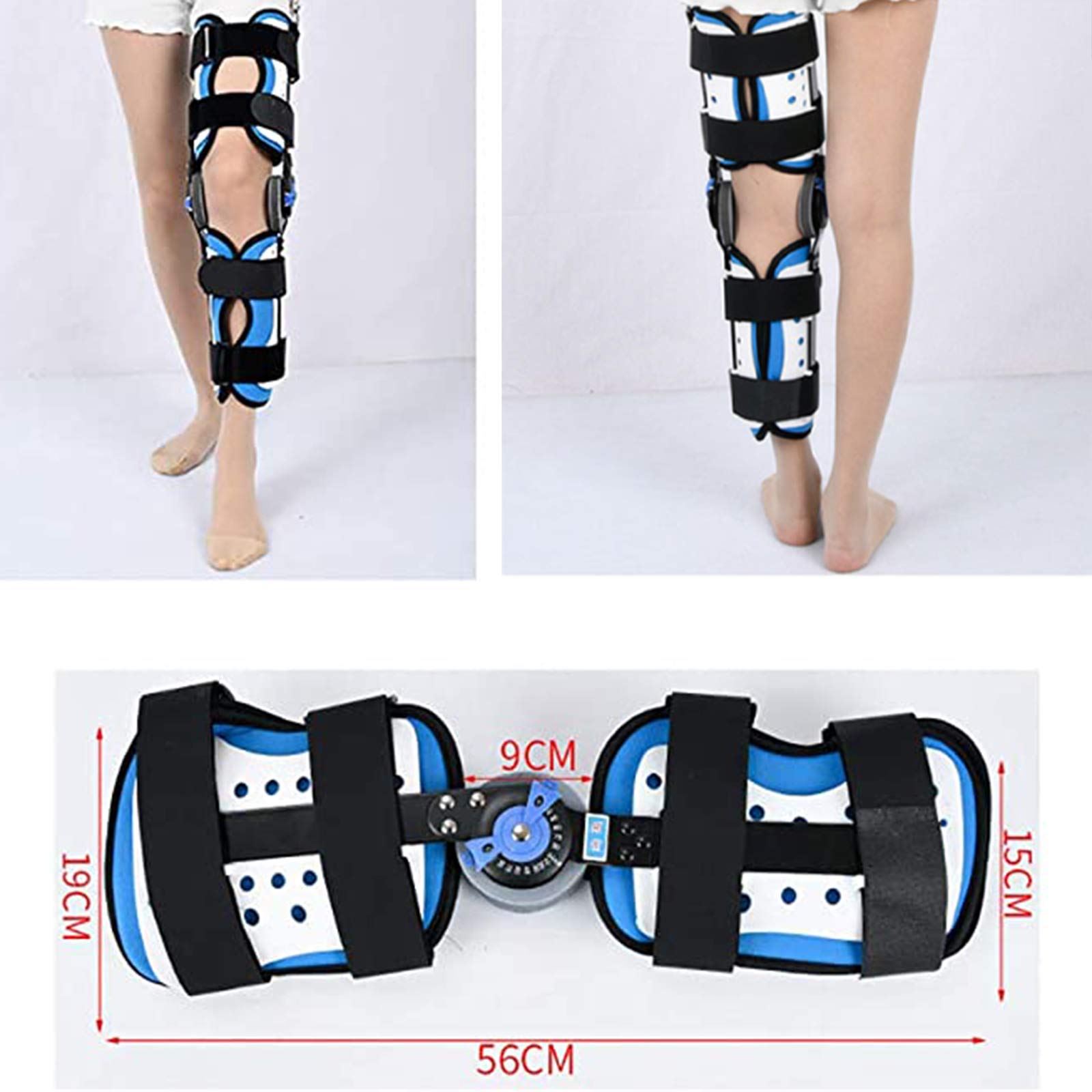 Ortesi per Articolazione del Ginocchio Regolabile, per Fissare Il Ginocchio E Il Supporto per Le Gambe Stabilizzatore di Supporto Ortopedico Medico Dopo L'intervento Chirurgico,B