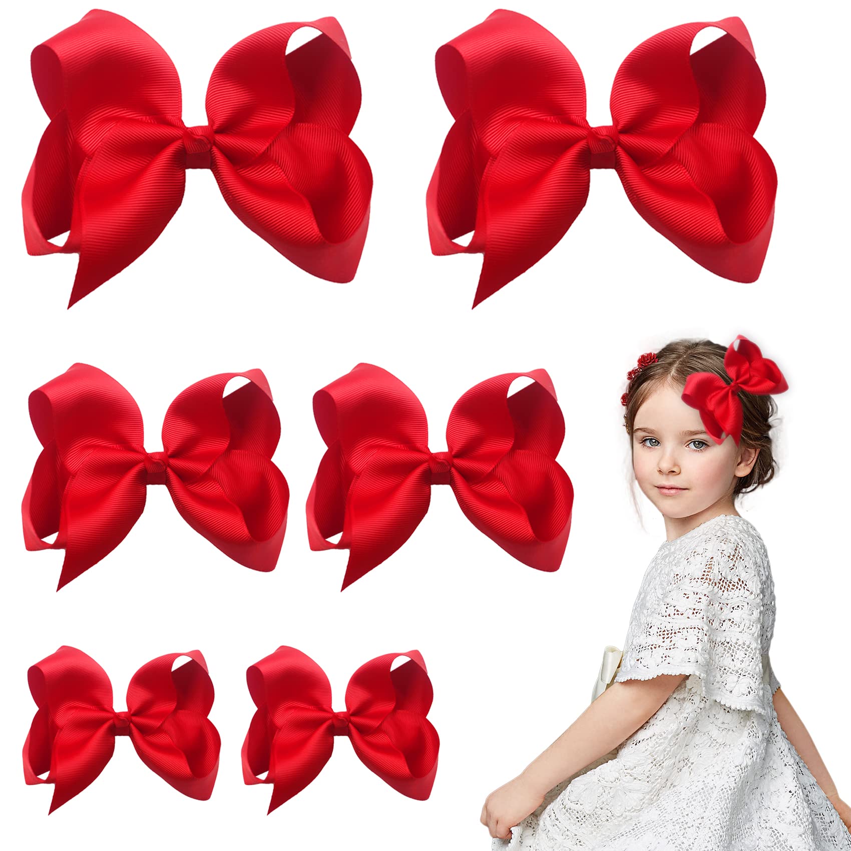 2pcs Hair Bows Alligator Clips Barrettes,Alligator Hair Clips Hair Accessories Bowknot Barrette Small Non-slip Bow Hair Clips Fashion Cute Ponytail Barrettes For Adult Teens School Wear Clips