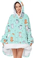 Vista 19 de American Trends Wearable Blanket Hoodie, Oversized Sherpa Warm Hoodie Blanket Thick Sweatshirt, Gift for Women Men Girls