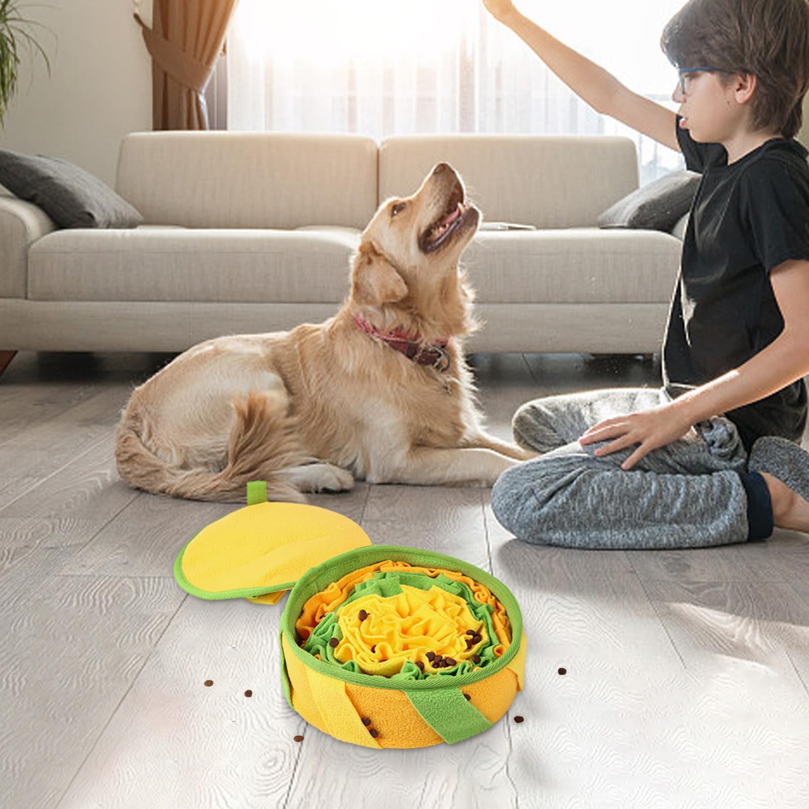 Comedero automático para mascotas Tapete de búsqueda de comida for perros - Comedero interactivo con olfateo, dispensador de juguetes for perros | Herramienta de olfateo for estimulación mental