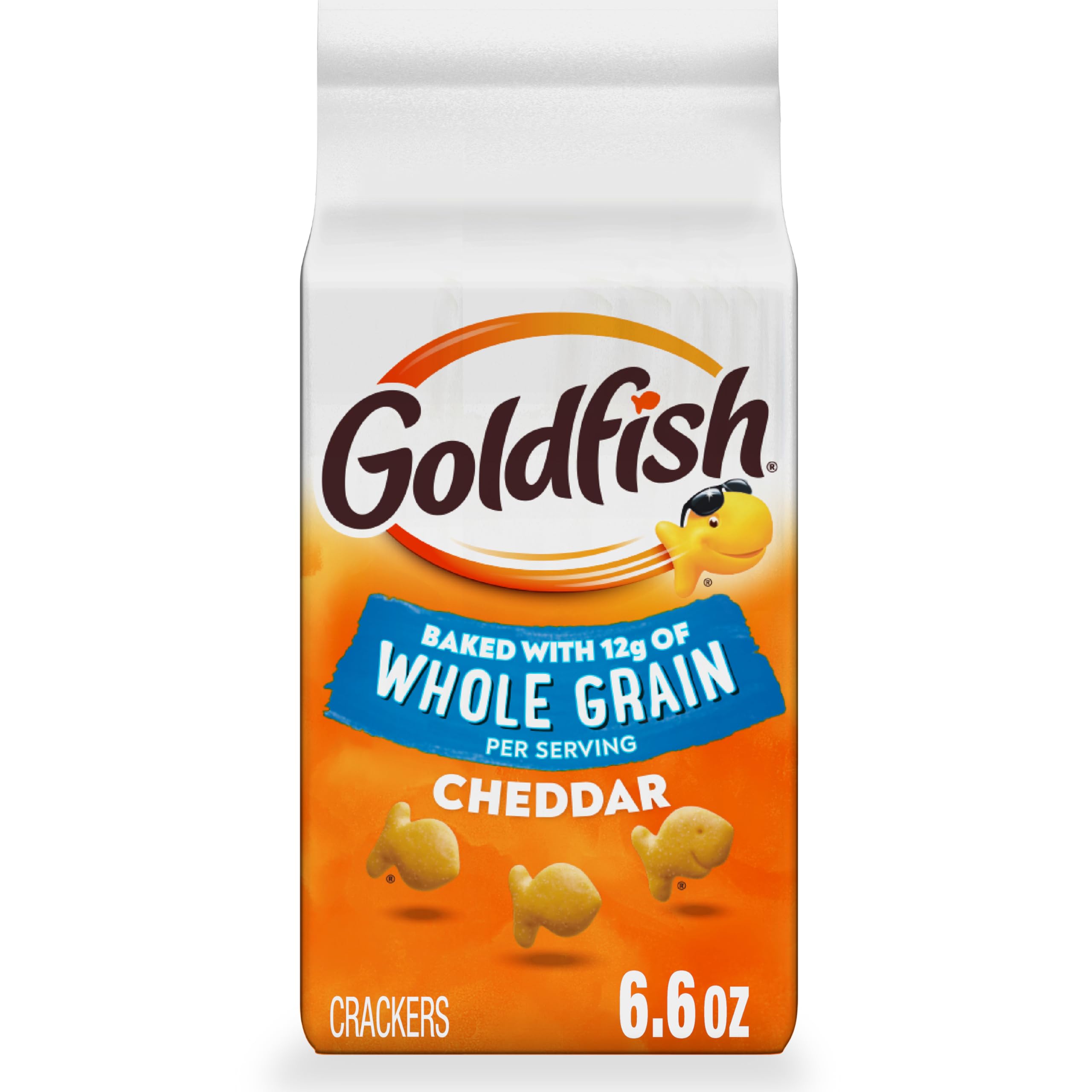 Pepperidge Farm Goldfish Cheddar Crackers, Baked with Whole Grain, 6.6 oz. Bag