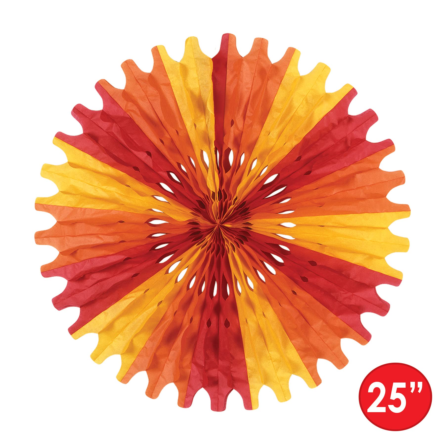 Beistle - Paquete de 12 abanicos decorativos para pañuelos, 25 pulgadas