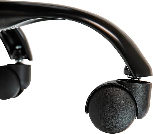 Miniatura 8 de Flash Furniture - Silla giratoria ejecutiva Whitney para oficina, con respaldo medio de LeatherSoft negro y montura color negro, con reposabrazos