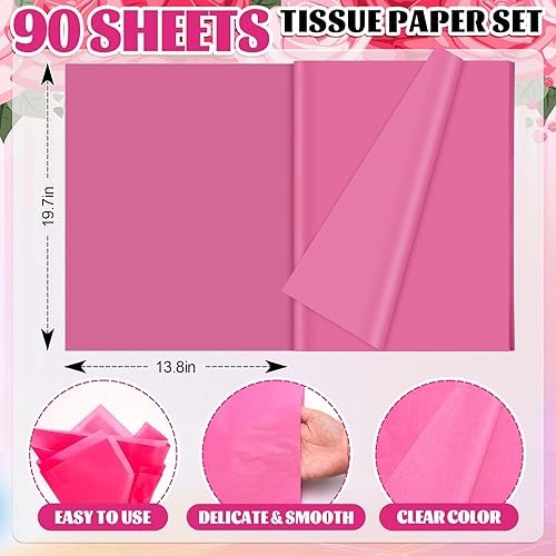 Miniatura 9 de Whaline Juego de 90 hojas de papel de seda verde degradado salvia surtido de papel de regalo verde sauce 6 colores de bricolaje para ramo de