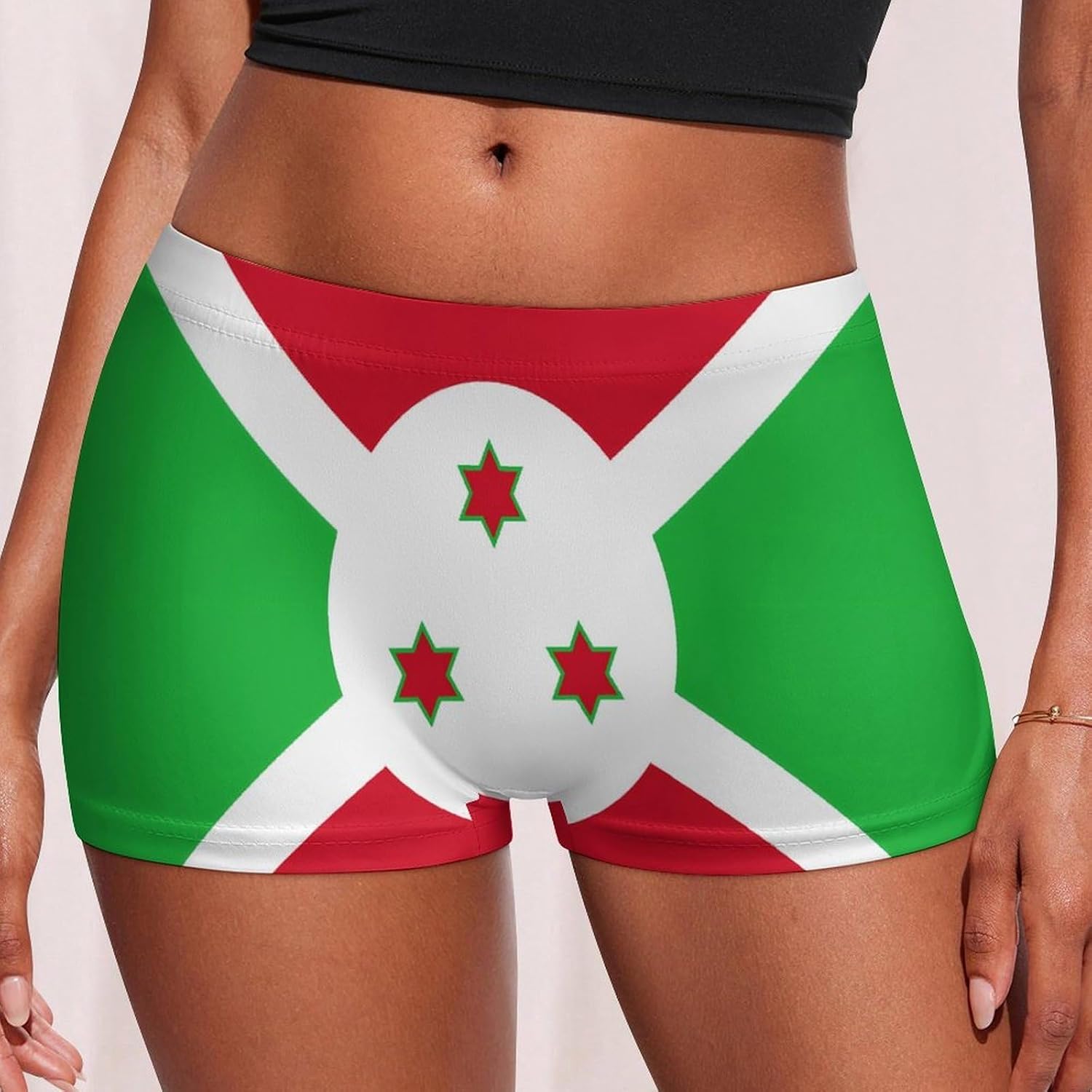 Burundi Flag Funny Women's Boxer Briefs Breathable Underpants Trunks Stretch Underwear
