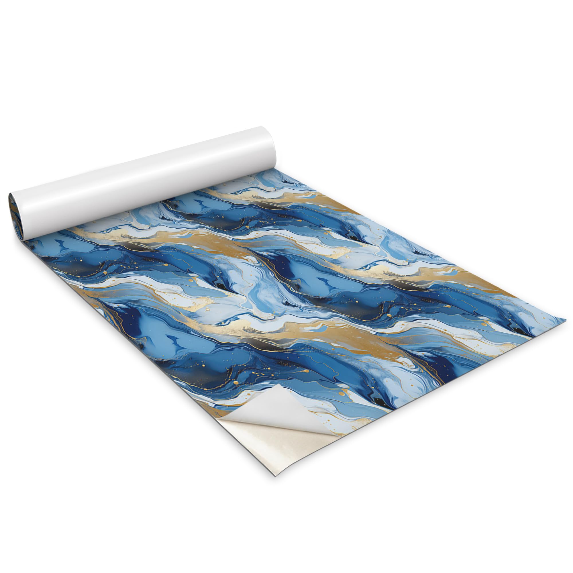 Papel pintado para muebles que cubre imperfecciones vinilo autoadhesivo azul 100x50 cm