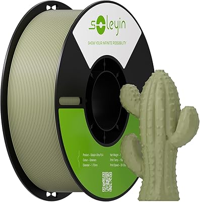 19 – Soleyin 3D Printer Filament, Neatly Wound PLA Filament 1.75mm 1kg Spool (2.2lbs), High-Speed Printing, Dimensional Accuracy ±0.02mm, Strong …