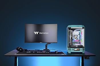 Amazon | Thermaltake The Tower 300 Turquoise 3面強化ガラス