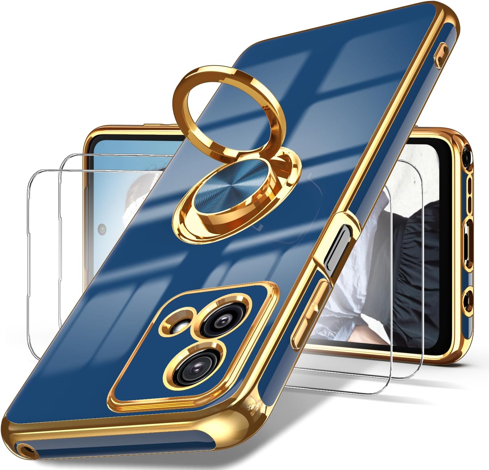Custodia per iPhone 14 Plus /iPhone 15 Plus Custodia protettiva ibrida a tre strati robusta e