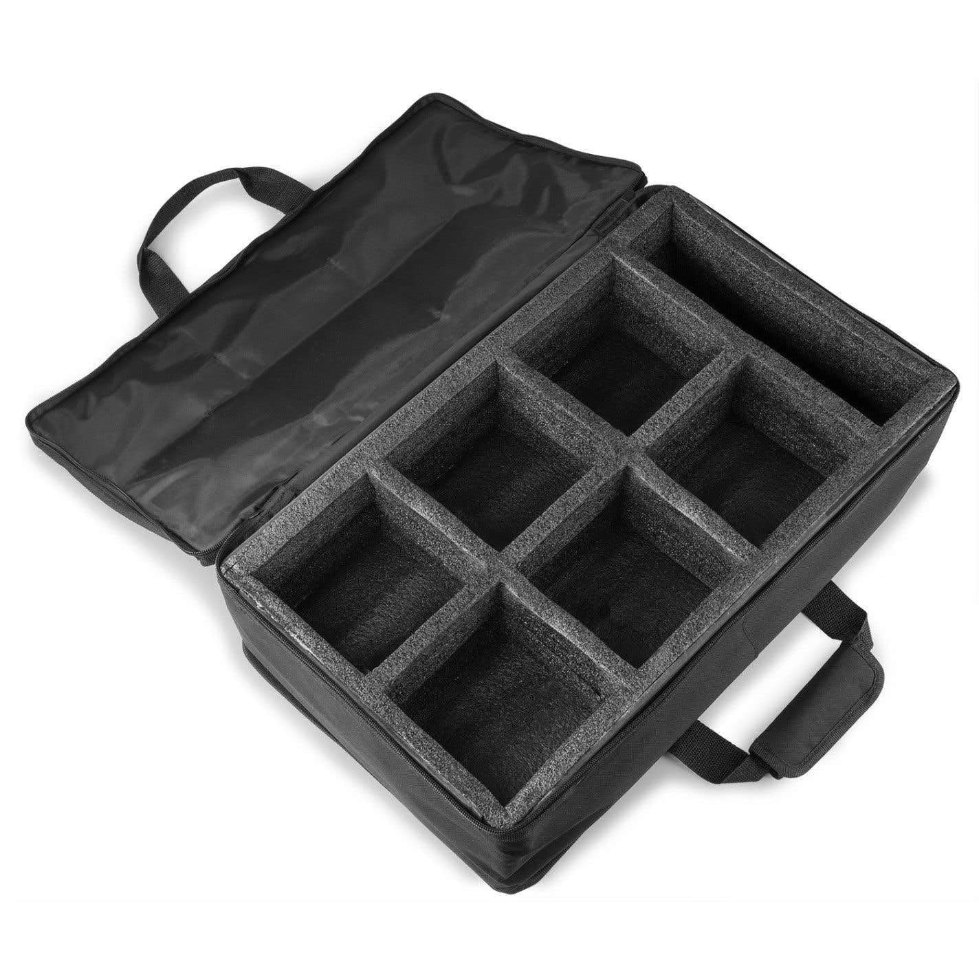 BeamZ AC-440 - Custodia morbida per 6 proiettori BBP94, scomparto aggiuntivo per cavi e accessori, 540 x 330 x 150 mm, ideale per DJ e organizzatori da sera
