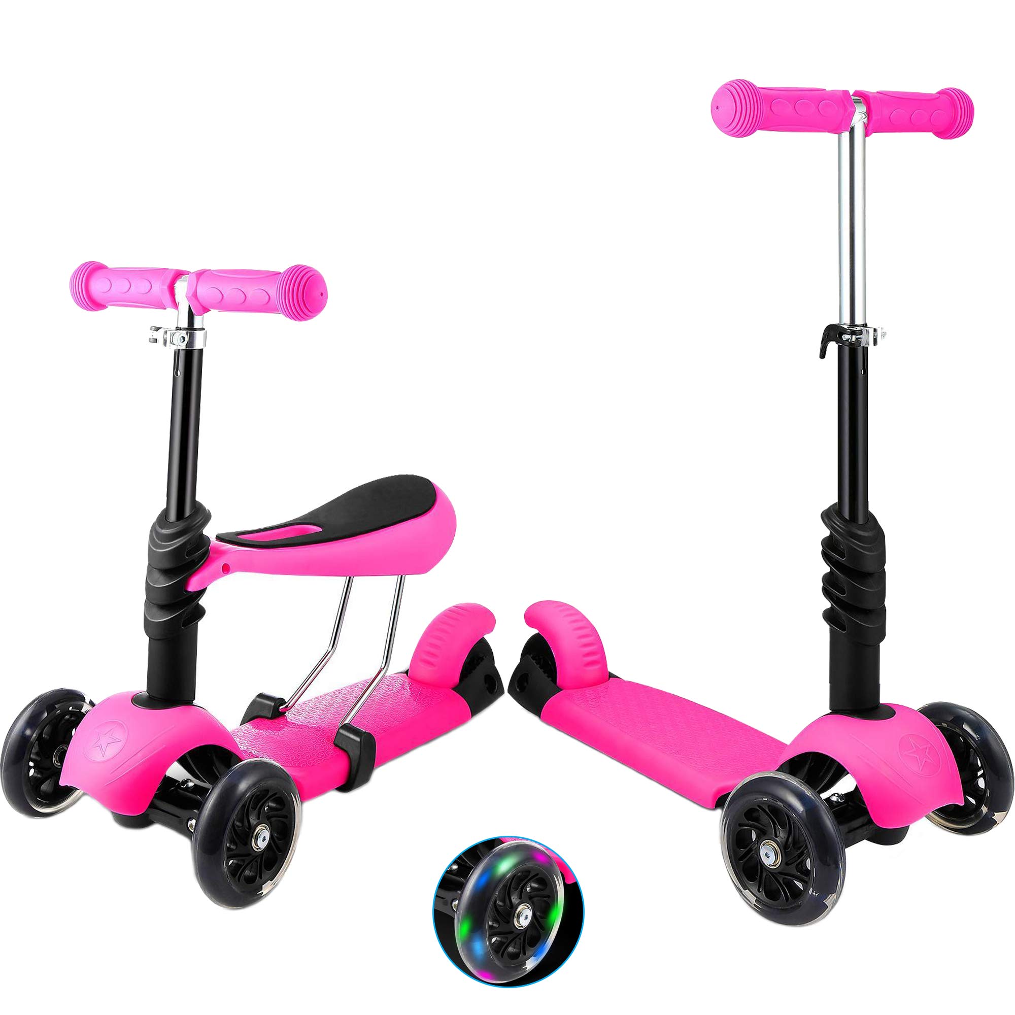 Buy 3 Wheels Kick Scooter for Kid Boy Girl,2 in 1 Toddler Scooters with