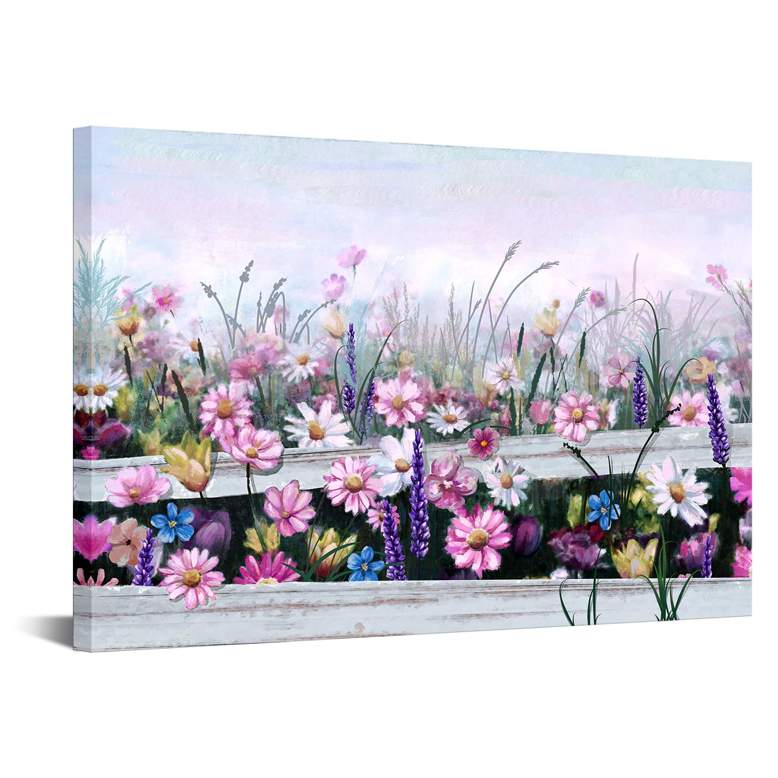 Photo 1 of iHAPPYWALL Floral Canvas Wall Art