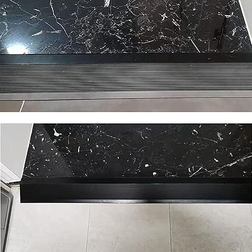 Miniatura 6 de Tira de transición de piso de aluminio, umbrales de metal para puertas, tira de transición de piso de 35.4 pulgadas de madera a azulejo, para ranura