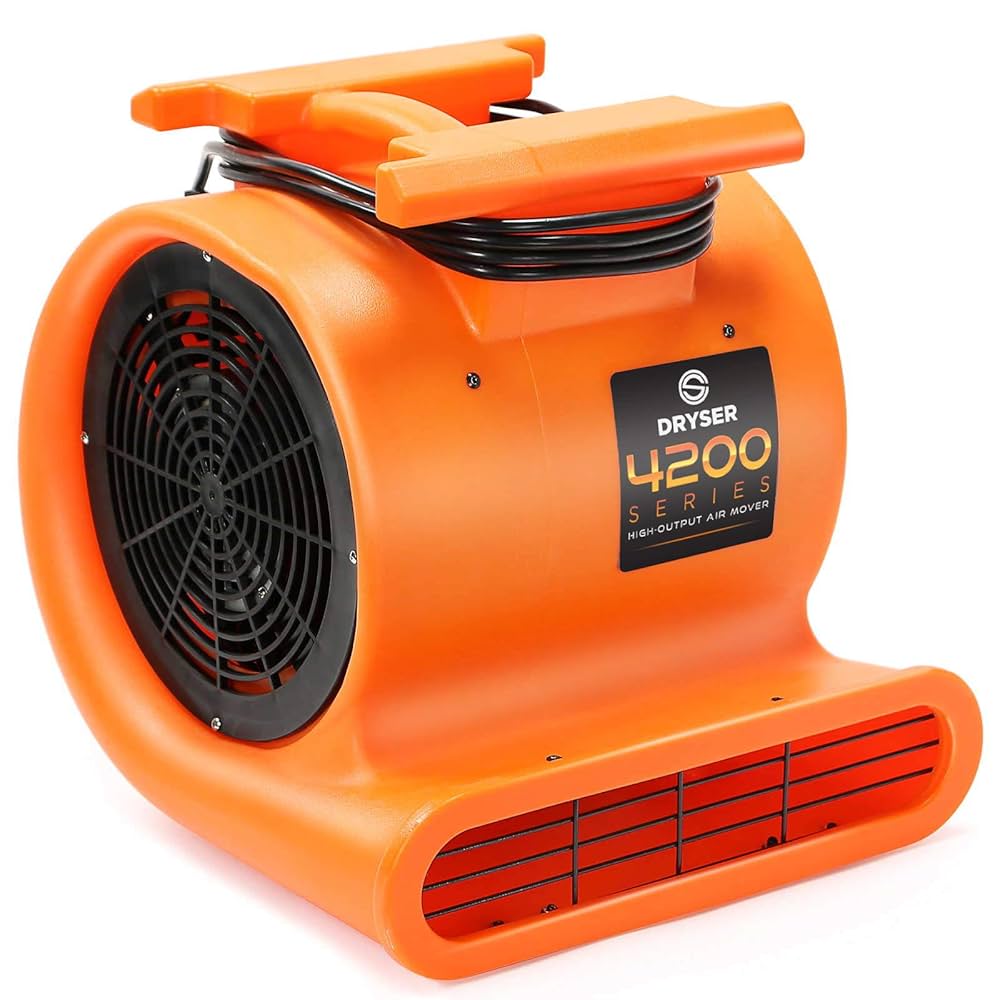 LAVA×BE-MAX BRM1.3 3-Speed Commercial Air Mover with Telescoping Handle, Wheels