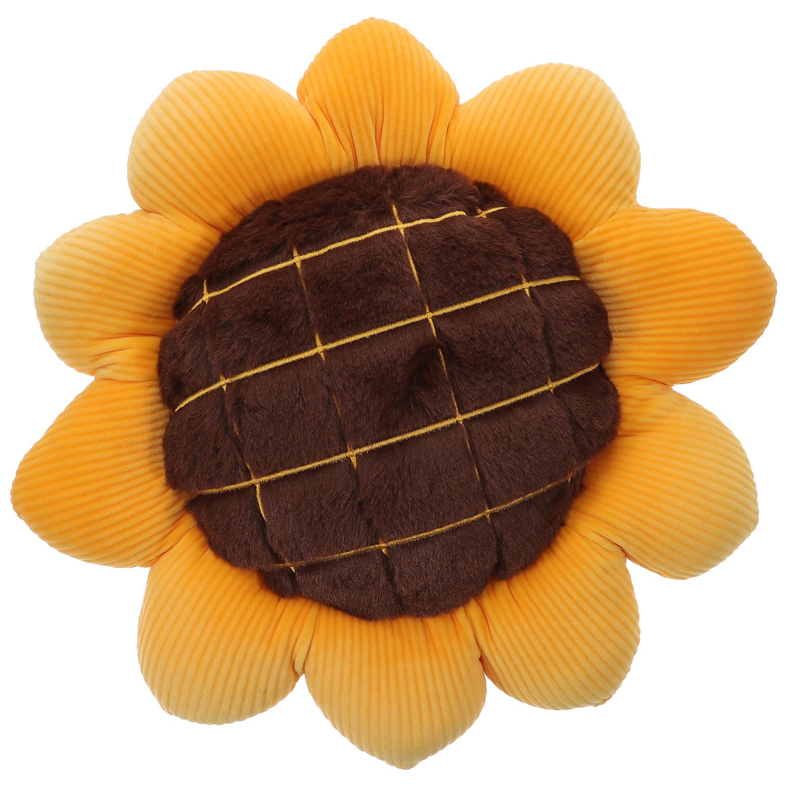 Coussin de siège soleil jaune contre l'assise trop dure au bureau ou dans la salle à manger