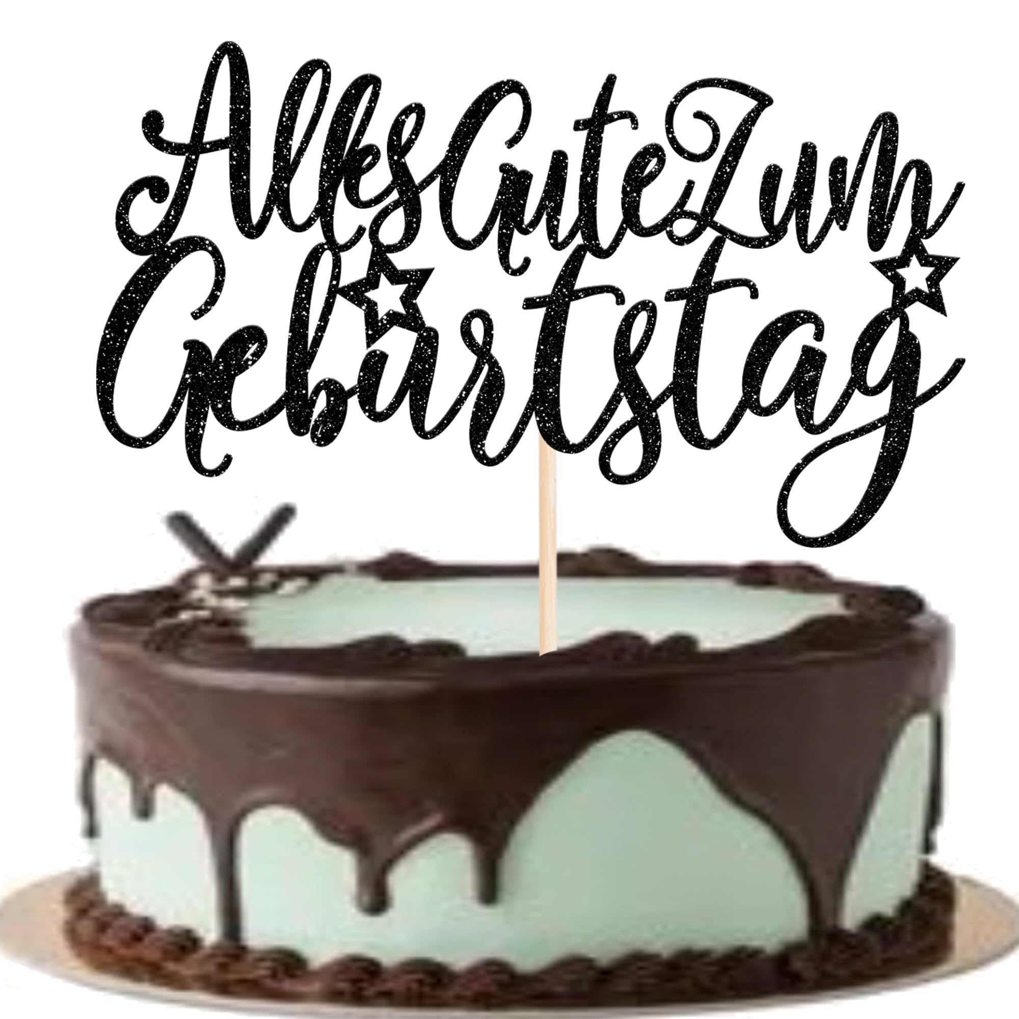 1 Stück Renn Auto Tortendeko Glitzer Fast One Cake Topper Ka
