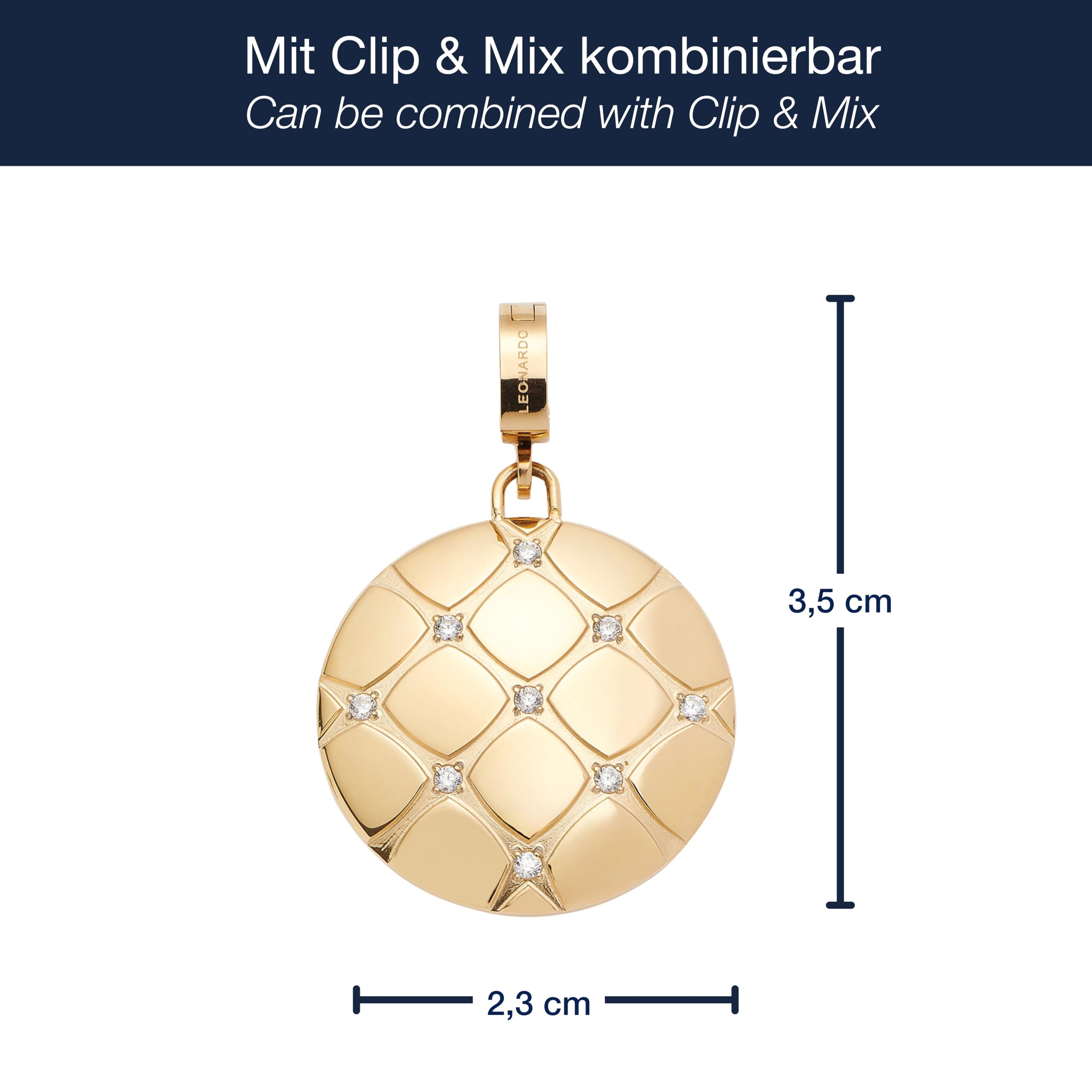 Leonardo Damen-Anhänger Cocobello Clip & Mix Goldfarben 025652