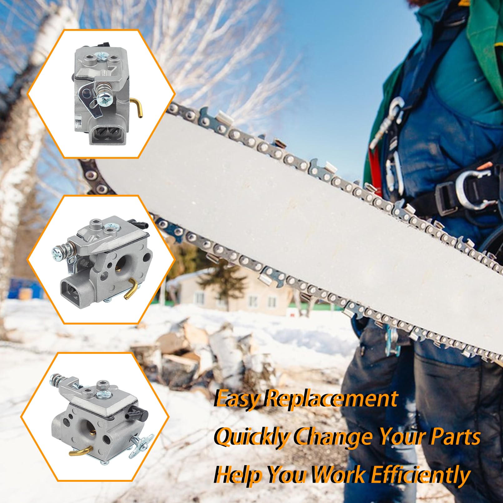 Kit Carburateur Pour CS3000 CS3400 CS3450 CS300 Tronçonneuse