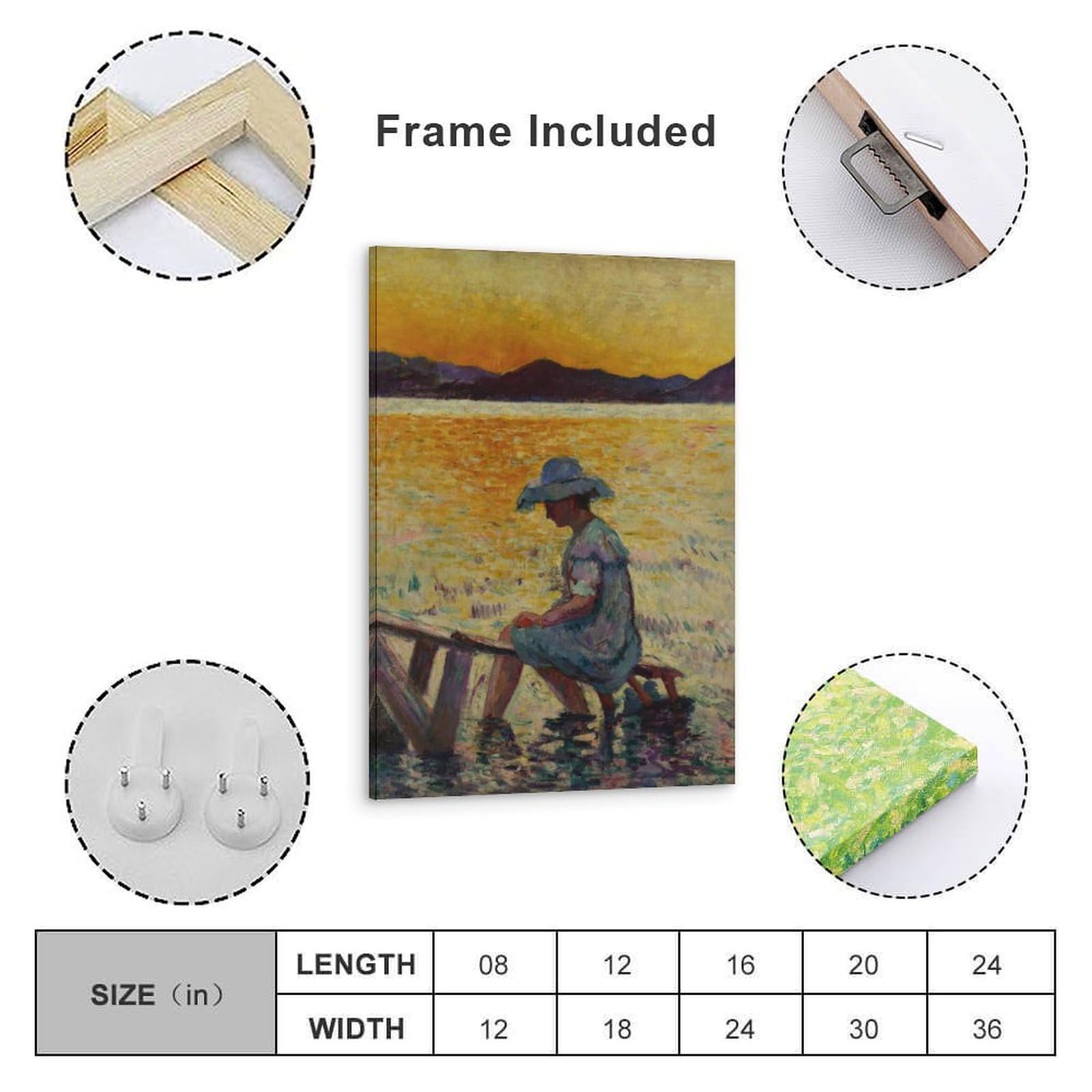 generisch Saint-Tropez, Sunset by Henri ManguinModernas Impresiones en lienzo, Cuadros Decorativos Para Habitación de Niños o Niñas, Cuadros de Pared Para Sala De Estar Y Pinturas Con Motivos