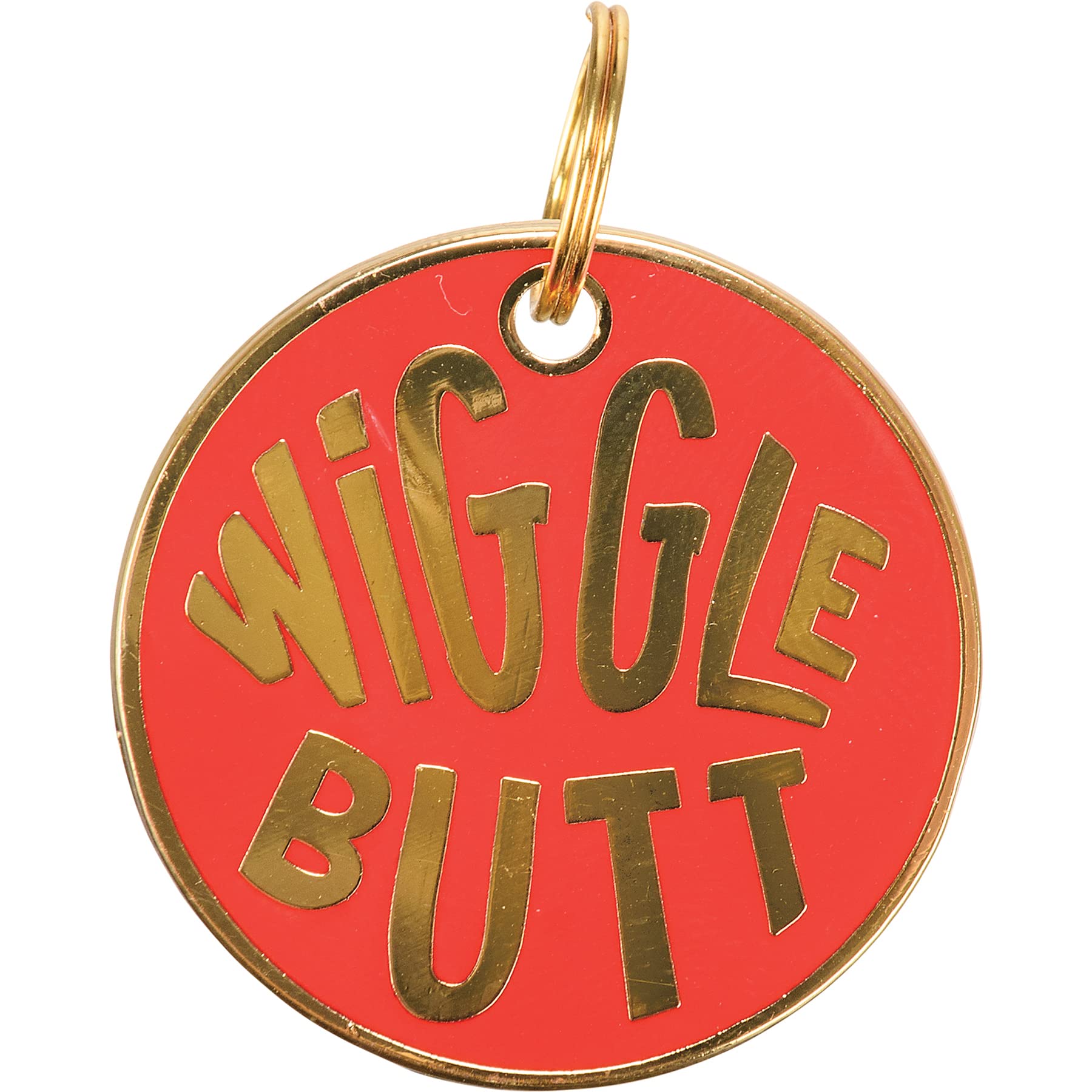 Collar Charm - Wiggle Butt, Metal, Enamel, Paper