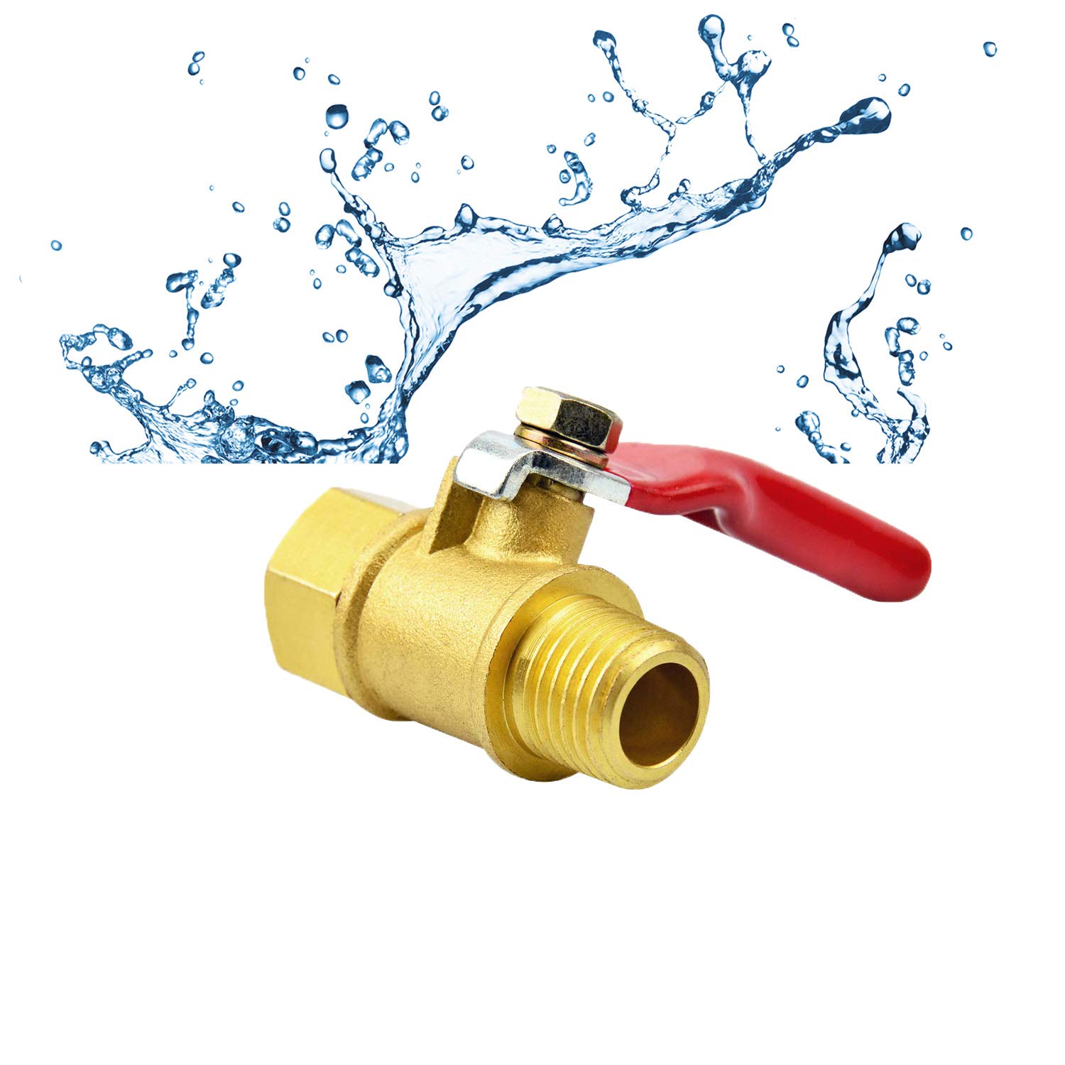 Valves 1/4 Inch Male and Female NPT Thread Pipe Fitting Air Compressor