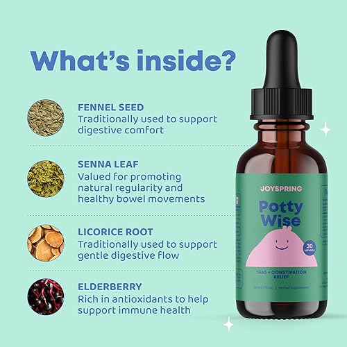 Miniatura 5 de Suavizante de heces para niños, alivio líquido del estreñimiento para niños, suave alivio del estreñimiento para niños pequeños, suavizante de heces