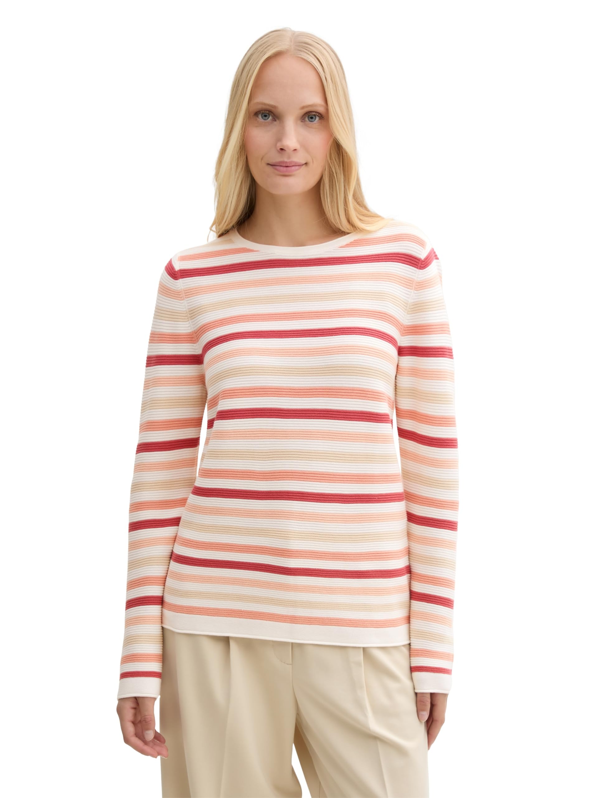 Tom Tailor Damen Strickpullover aus Bio-Baumwolle