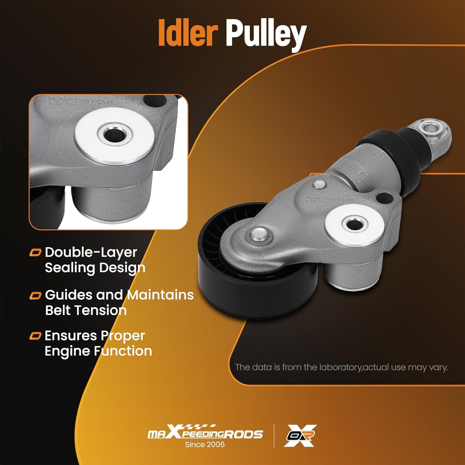 maXpeedingrods Engine Belt Tensioner Pulley Assembly Compatible with Mazda CX-5 3 MX-5 Miata 6 CX-3 2011-2026 2.0L 2.5L PE7W-15-980