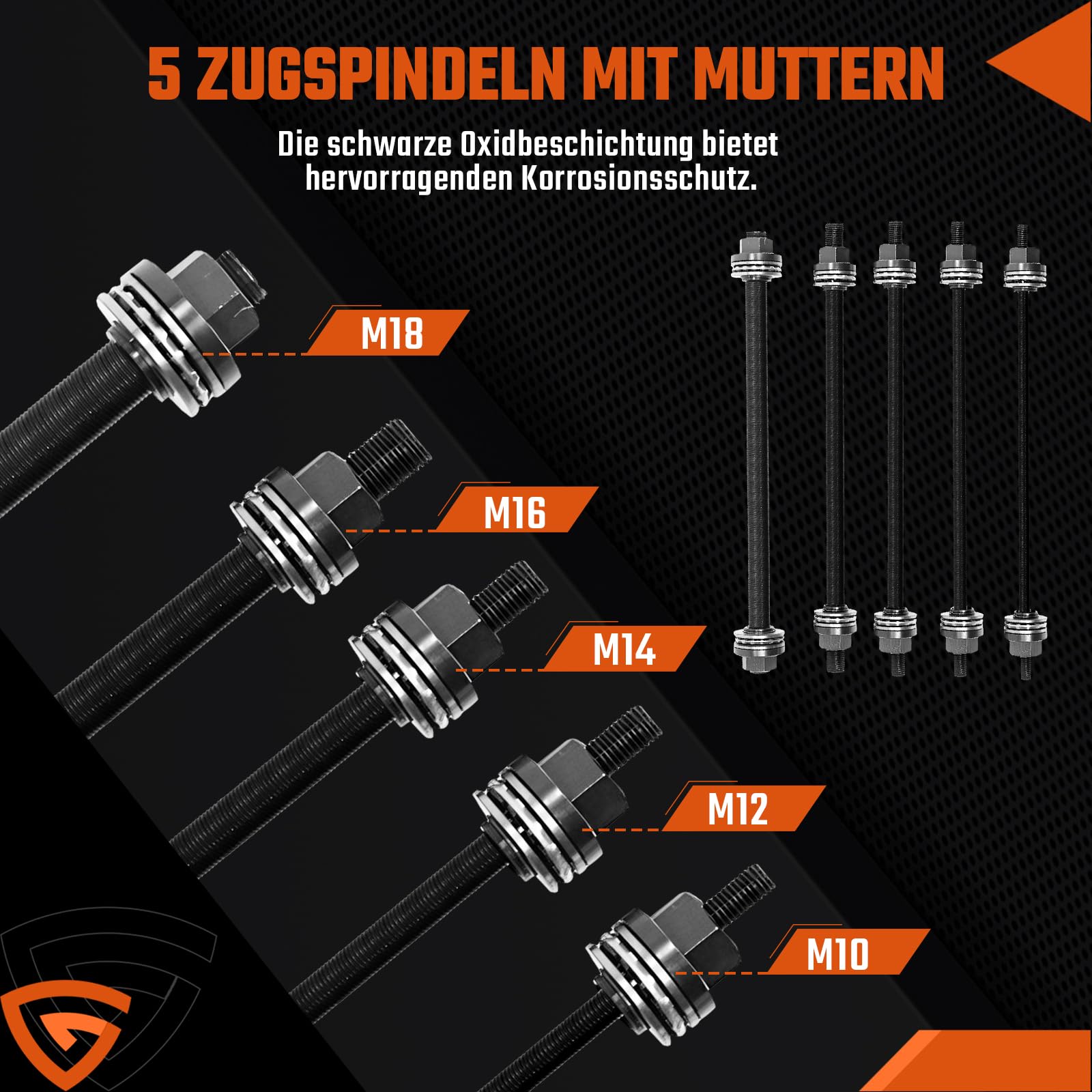 GEARMONSTER 27tlg Radlager Abzieher Set, Silentlager Abzieher Werkzeug Gummibuchsen Druckhülsen Set mit Aufbewahrungskoffer für Auto, PKW, LKW Achslager Montage Demontage Druckhülsen Satz