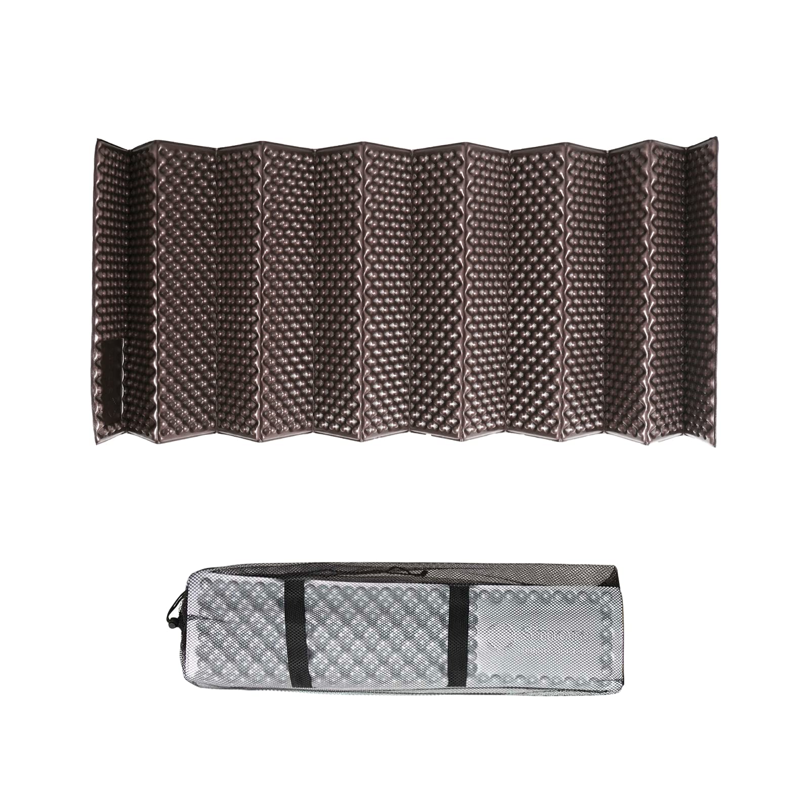 S'More Aluminum Waffle Mat, Moisture-Proof Foldable Heat Insulation and Thermal Insulation Sleeping Pad, Ultralight Closed Cell Foam Mat for Backpacking Hiking and Camping