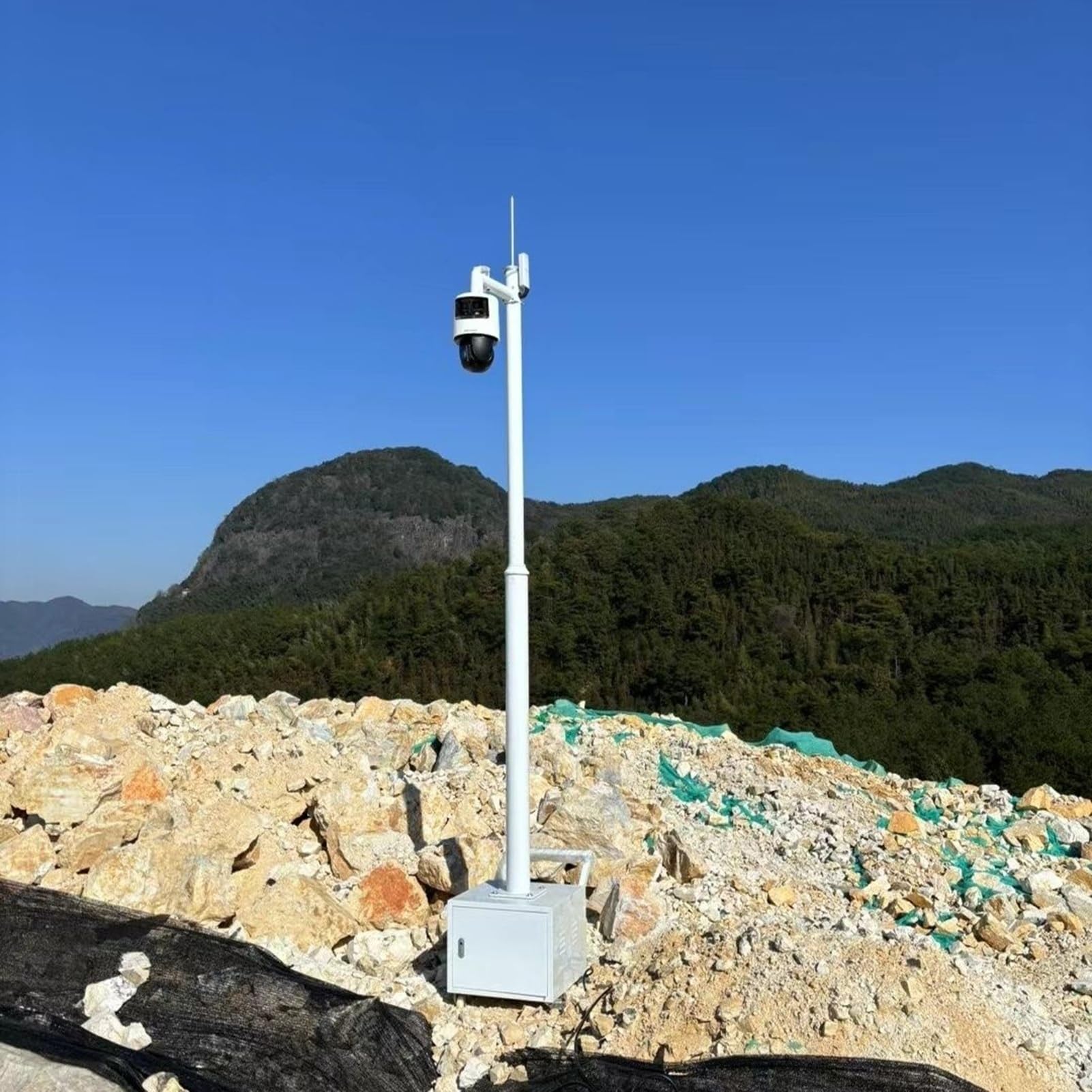 Halterung für Überwachungskamera Allwetter-Dome-Kamera-Montagestange mit Verschließbarem Gehäuse, Mobile Überwachungskamera-Montagestange für den Außenbereich, Monitorhalterung(3m (9.8ft))