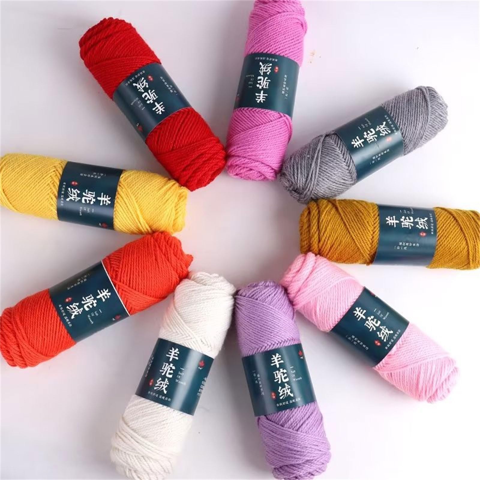 5 gomitoli di lana morbida da 100 g/rotolo, per lavori a maglia, tappeti, maglioni, sciarpe, cappelli, maglioni