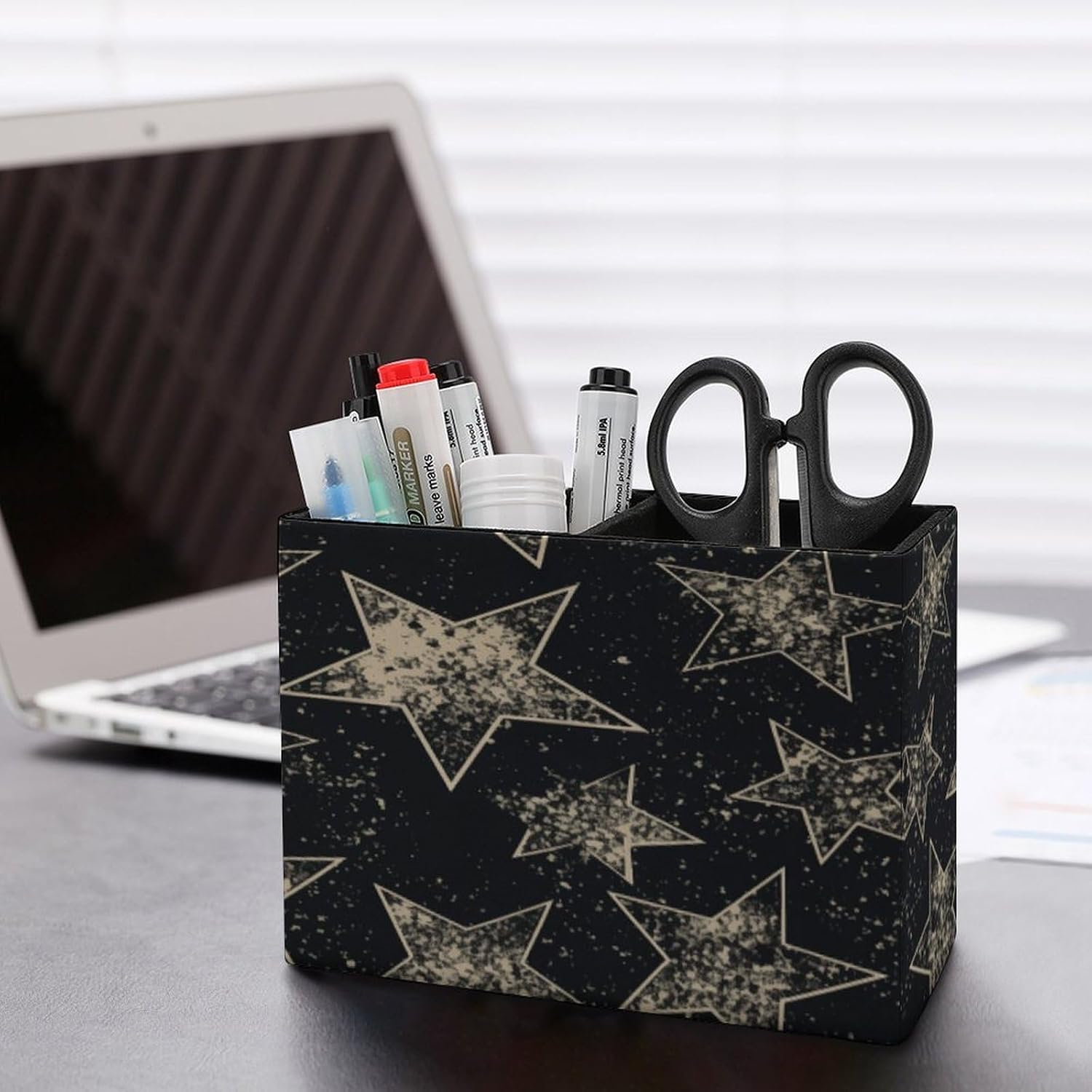 Rectangle Pen Holder Star Desk Organizer Pencil Cup image 5