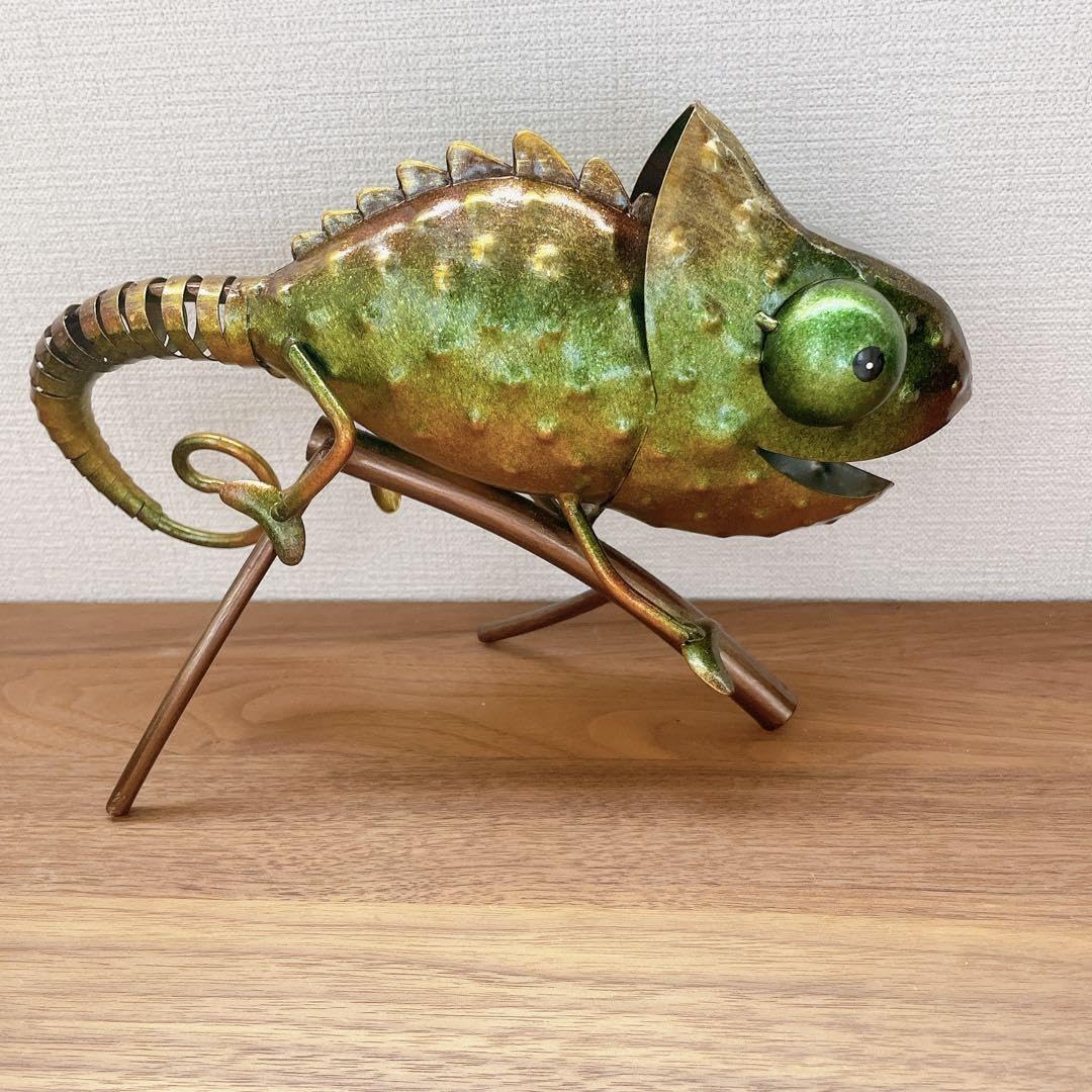 * カメレオン 彫刻 金属 飾り装飾 置物 鉄 動物 家具 野生 屋内 屋外 Amazon.co.jp: カメレオン 彫刻鉄 家具 動物 置物 飾り 装飾 ギフト