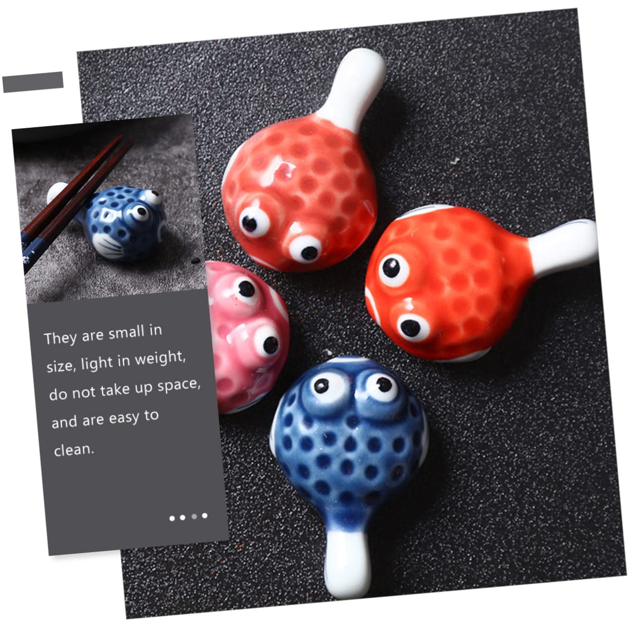 Amosfun 10 Pièces Dauphin Baguettes Reste Cuillère Et Baguettes Joli Porte-Baguettes Baguettes Formation Poisson Forme Baguettes Support Bureau Baguettes Reste Cuillères Fournitures pour
