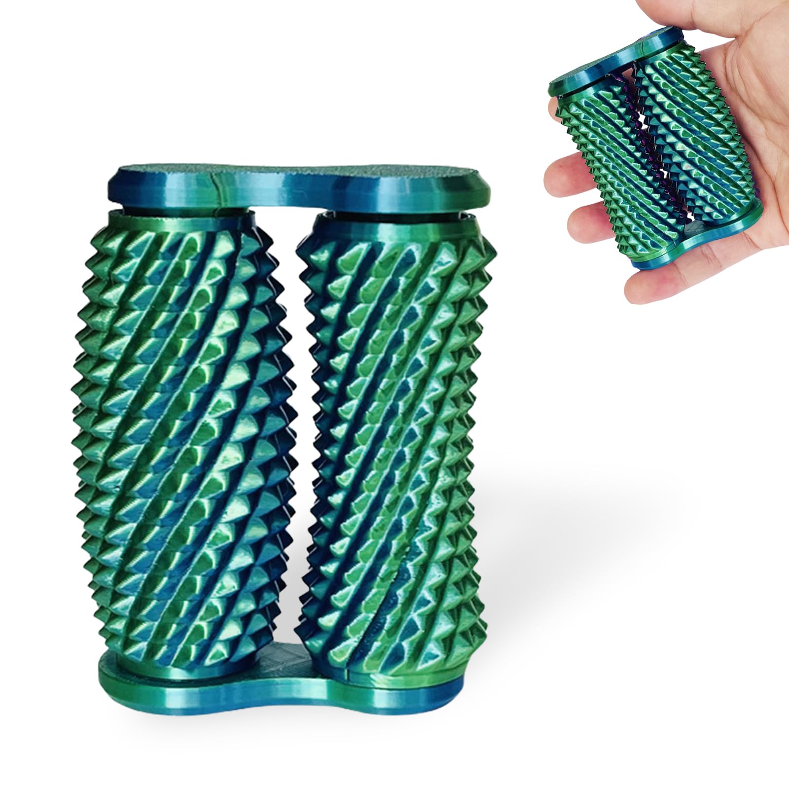 Echehi Handheld Fidget Toys, 3D Printed Fidget Toy for Stress and Anxiety Relief, Promotes Focus, Clarity, Hand Exercises. Gradient Green