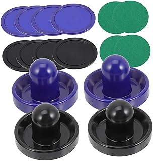Homoyoyo 1 conjunto de acessórios de mesa de jogos de hóquei de ar para jogos, acessórios de shuffleboard, discos de shuffleboard, pequenos empurradores de hóquei de ar, suprimentos de hóquei de ar, mini disco de empurrar para hóquei de ar