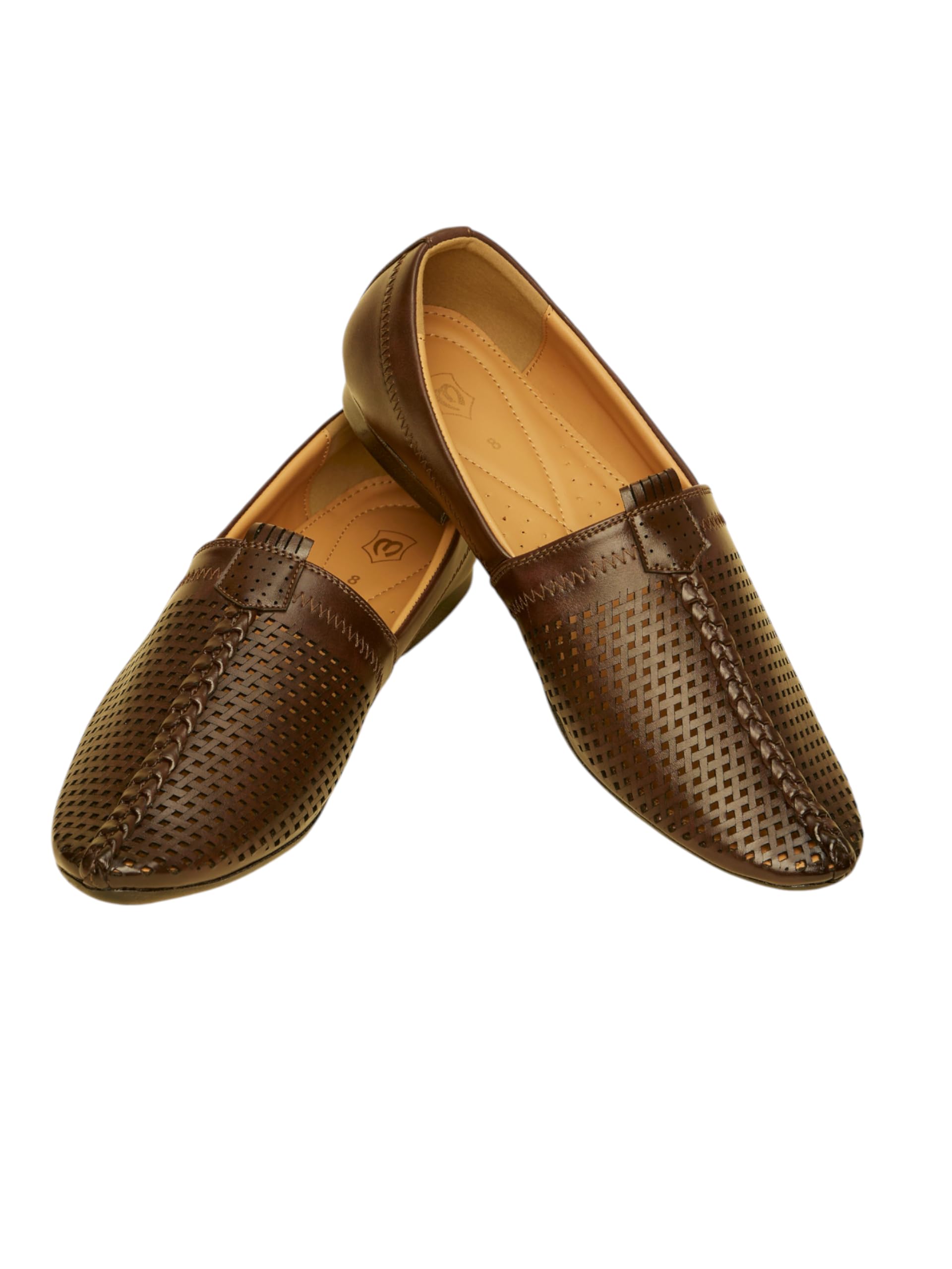 Men's Faux Leather Pull On Loafers