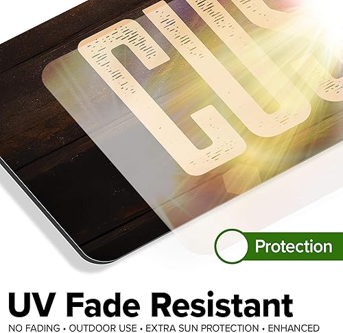 Miniatura 5 de My Sign Center - Letrero personalizado, 11 colores de fuente, 13 estilos de fuente, 4 opciones de agujero, 22 tamaños, 6 x 24 pulgadas, sin óxido,