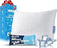Vista 16 de QUTOOL Almohadas refrescantes mejoradas para dormir, almohadas de espuma viscoelástica trituradas CertiPUR-US tamaño Queen, juego de 2 para personas