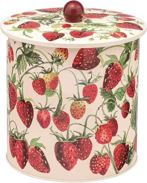 Emma Bridgewater Strawberries Biscuit Barrel Storage Canister Tin Cookie Jar