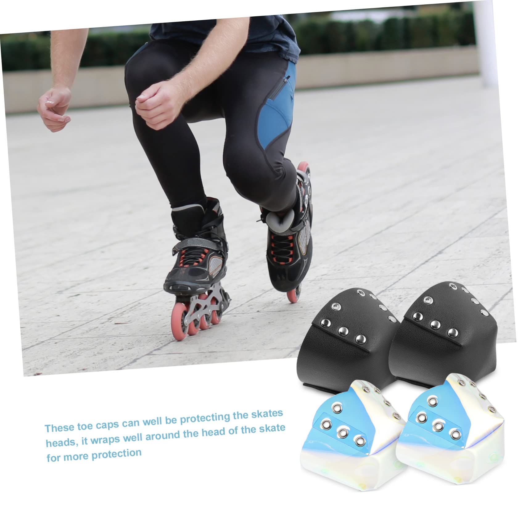 UPKOCH Skates Zehenschutz Rollschuhe Toe Caps Schutz Für Skates Schwarz Und Bunt Für Zusätzlichen Schutz Und Langlebigkeit Schlittschuhe