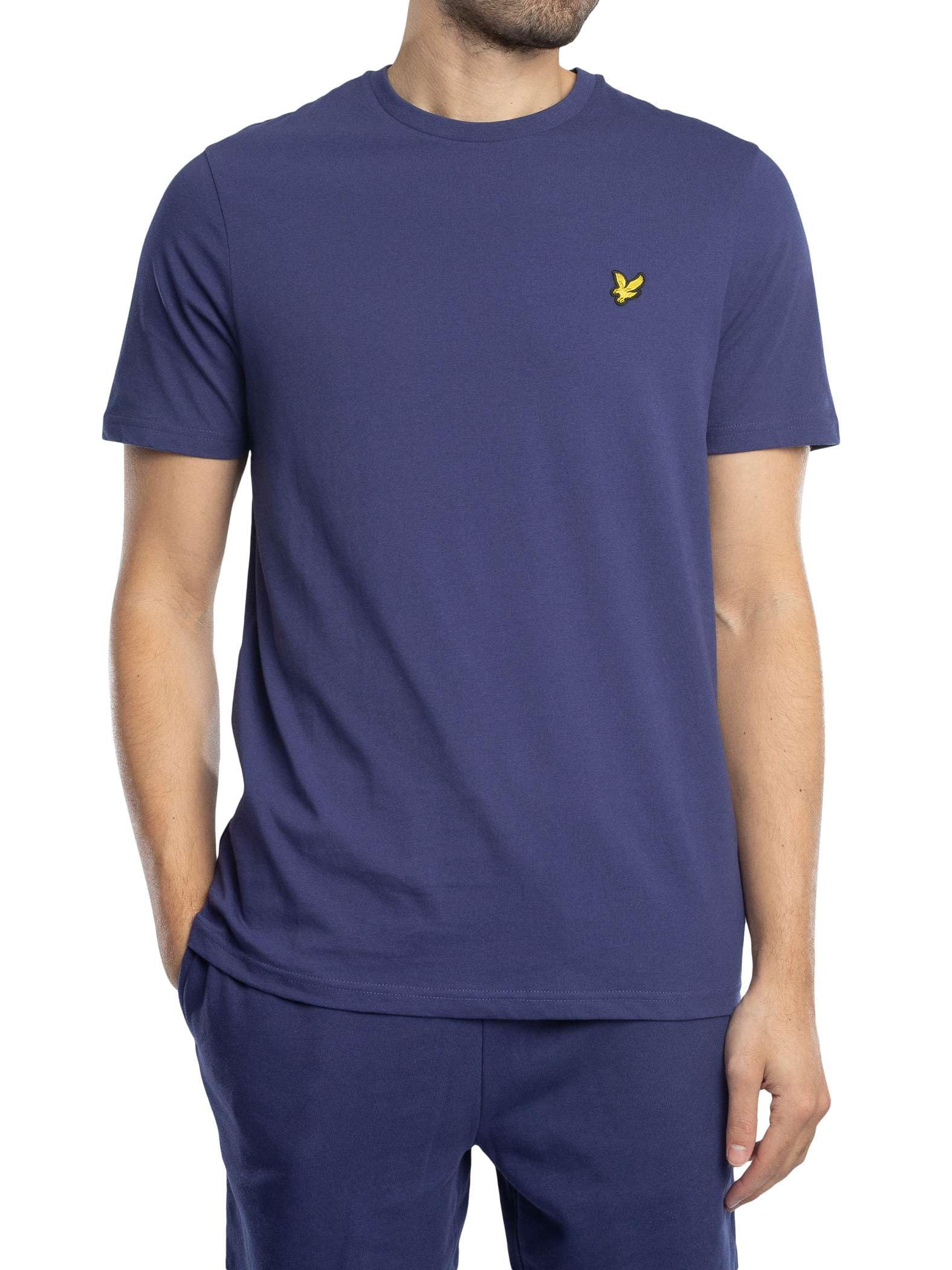Lyle & Scott Uomo Maglietta Semplice, Deep Indigo, L-image