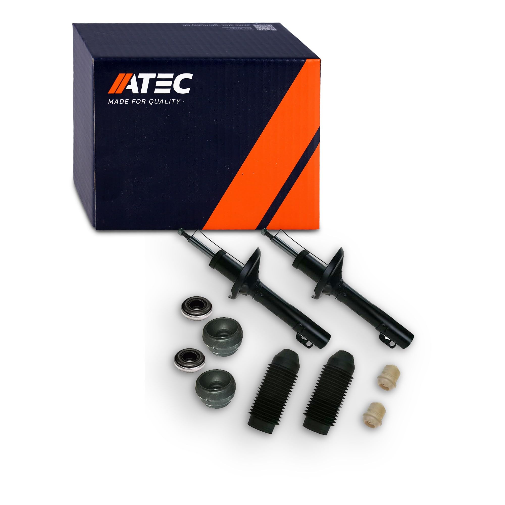 ATEC Germany 2x Amortiguador de gas a presión puntal delantero bitubo incl.