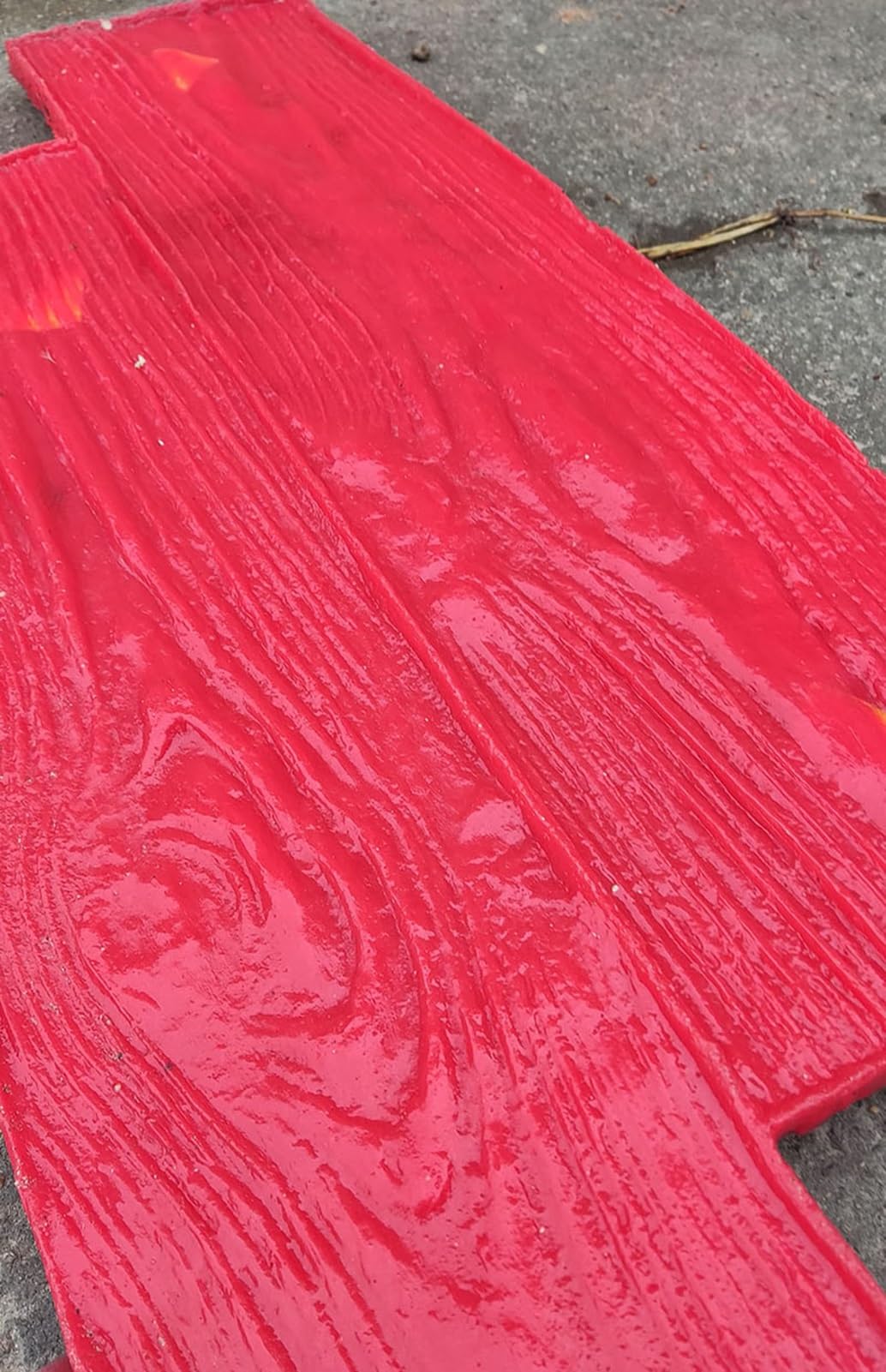 Pieczątka betonowa, realistyczna struktura drewna – 60 x 30 cm, duża mata tarasowa i ścieżkowa, 2-częściowy zestaw drewnianych desek do wytrzymałych podłóg cementowych, idealne do DIY-P