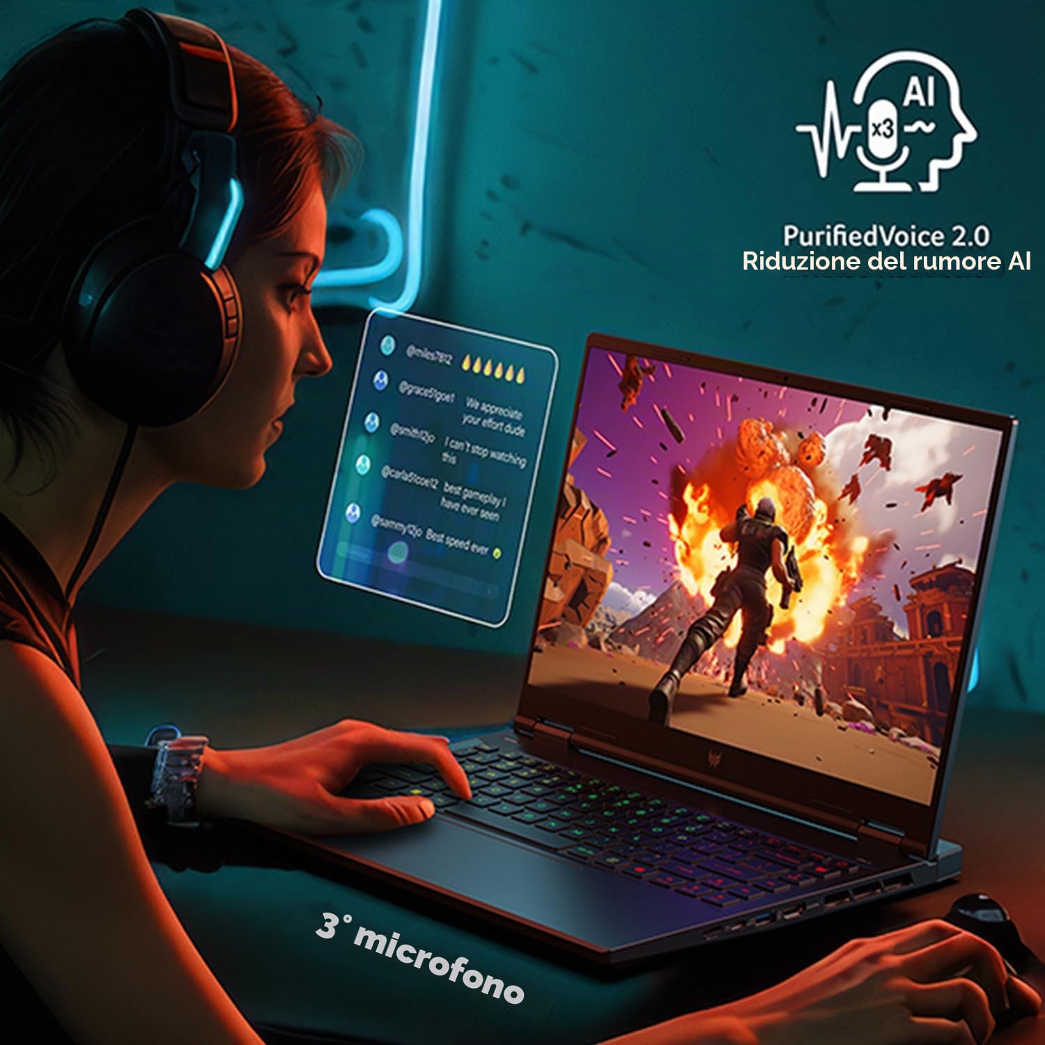 acer Predator Helios Neo 14 Gaming Laptop | Display WQXGA IPS 120Hz da 14,5 pollici | Alimentato dall'intelligenza artificiale | Processore Intel Core Ultra 7 155H | NVIDIA GeForce RTX 4060 | 16 GB