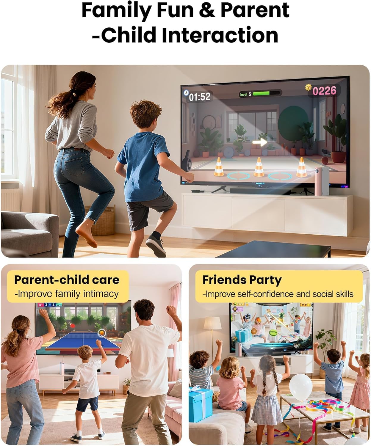MIAROZ AR Motion Game Console for Kids: Plug and Play TV Video Game System for Indoor Physical Play Interactive Family Fun Game Nights Parties Playtime - Image 4