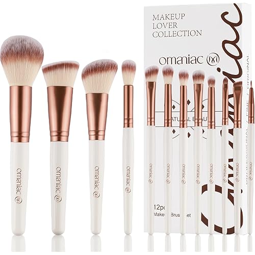 Makeup Brush Set Professional, 12 Pcs Smooth Wooden Handle Makeup Brushes, Multifunctional Make up Brushes for Makeup Beginners and Makeup Enthusiasts.