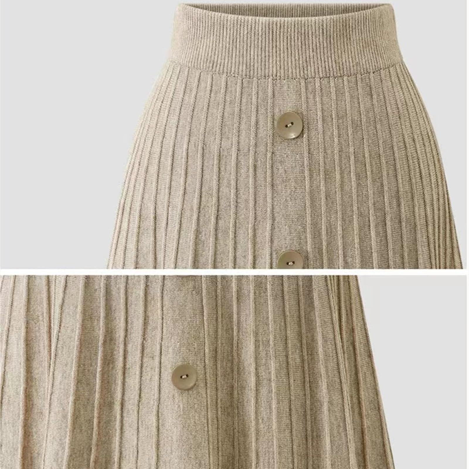 TEidea Spódnice damskie spódnica z dzianiny: jesienno-zimowa spódnica o linii A, spódnice damskie, dostępne w rozmiarach S-6XL