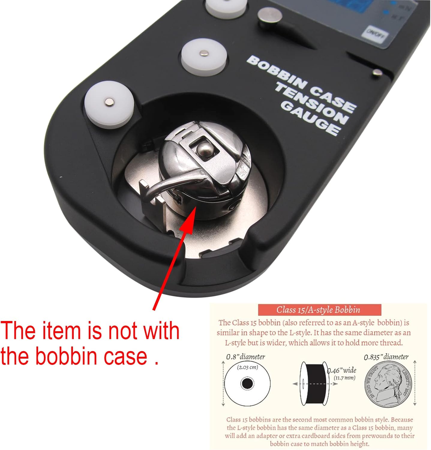CKPSMS Brand - TOWA Digital Bobbin Case Tension Gauge Compare to BC-HA BC-HZ BC-LK Style (DTM-A1+TM-505)